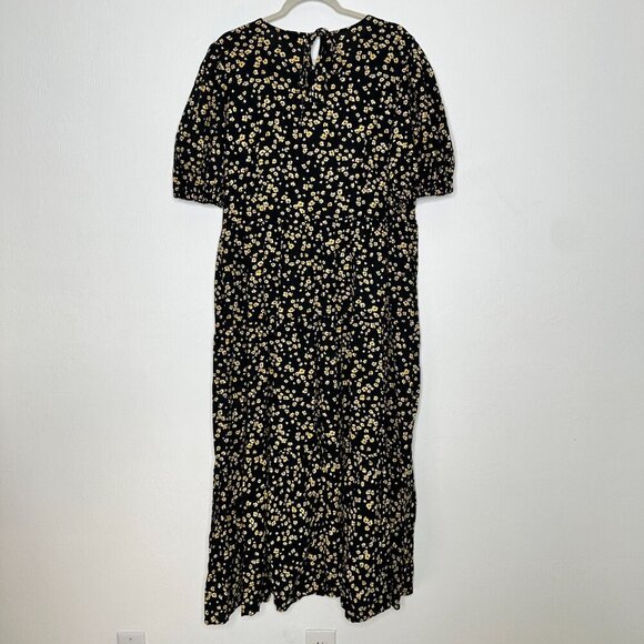 Who What Wear Floral Puff Sleeve Linen Blend Maxi Dress Size XXL NWOT - Picture 6 of 9